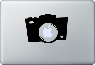 Autocollant de décalcomanie d’appareil photo pour ordinateur portable MacBook
