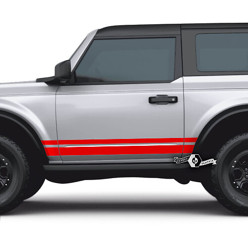 Paire d'autocollants latéraux Ford Bronco 2 portes pour Ford Bronco

