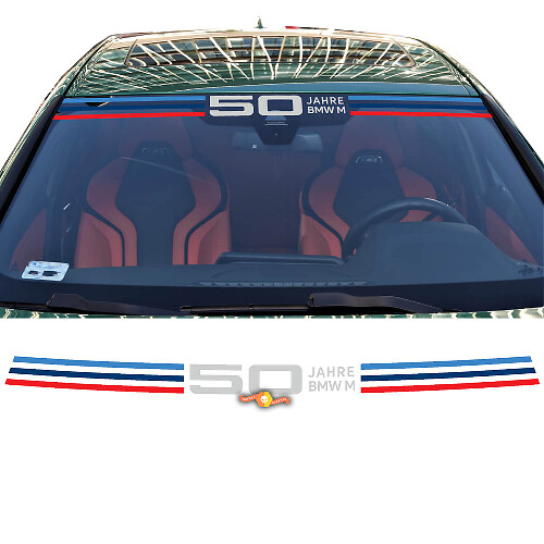 Autocollant en vinyle bandes pare-brise Style BMW M 50 ans pour BMW Série G