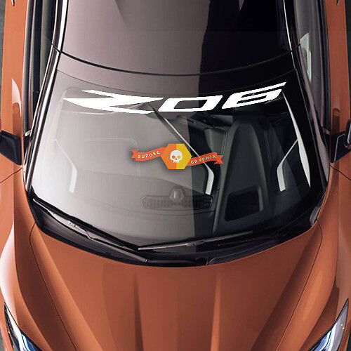 Autocollant en vinyle pour pare-brise Z06 pour Chevrolet Corvette C8