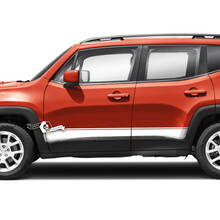 Paire Jeep Renegade Rocker Panel Side Stripe Graphic Vinyl Autocollant autocollant
 3