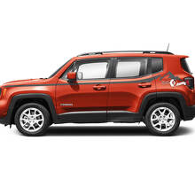 Paire Jeep Renegade Fender Mountain Doors Arrière Side Stripe Graphic Vinyl Decal Autocollant
 2