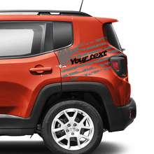 Paire Jeep Renegade Garde-boue arrière Drapeau USA Détruit Graphique Vinyle Autocollant 2 Couleurs
 3