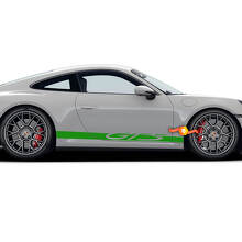 Paire d’autocollants Porsche GTS Portes Côté Vinyle Autocollant
 2