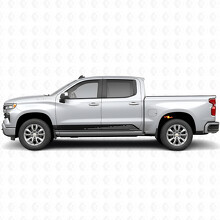 Bandes de vinyle parallèles contour porte et bas de caisse pour Chevrolet Silverado 1500 T1XX 2019-2026_2