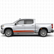 Bandes de vinyle parallèles contour porte et bas de caisse pour Chevrolet Silverado 1500 T1XX 2019-2026_4