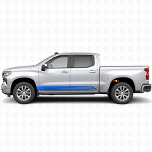 Bandes de vinyle parallèles contour porte et bas de caisse pour Chevrolet Silverado 1500 T1XX 2019-2026_5
