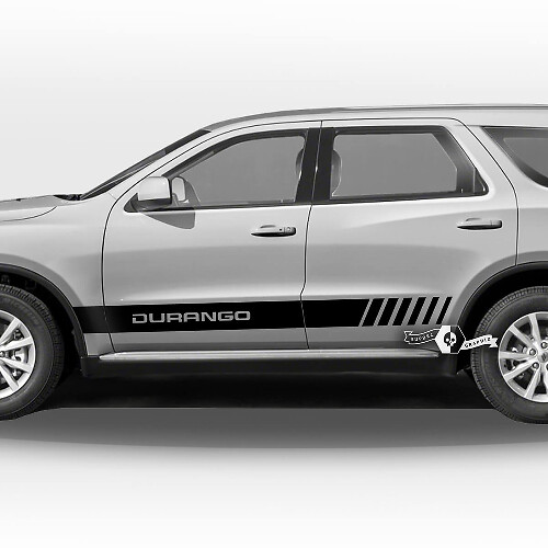 Paire Dodge Durango Portes latérales Rocker Panel Stripes Autocollants en vinyle
