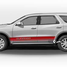 Paire Dodge Durango Portes latérales Rocker Panel Trim Stripes Autocollants en vinyle
 2