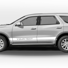 Ensemble d'autocollants vinyle à rayures latérales droites jumelées pour Dodge Durango_2