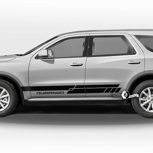 Paire Dodge Durango Portes latérales Rocker Panel Trim Stripes Autocollants en vinyle
