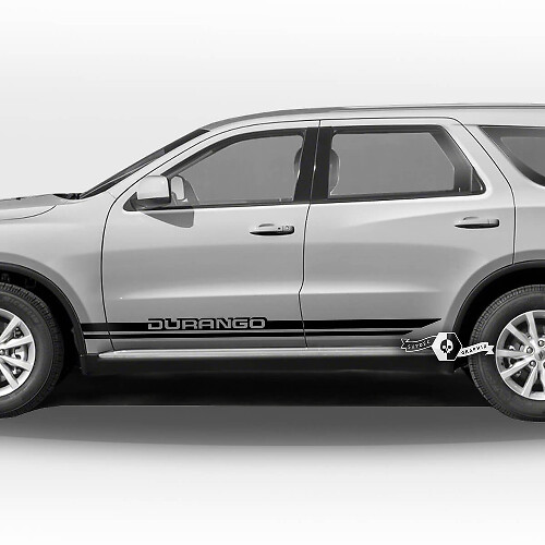 Paire Dodge Durango Portes latérales Panneau à bascule Garniture Logo Rayures Autocollants en vinyle
