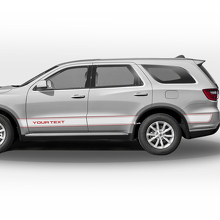 Ensemble d'autocollants vinyle à bandes latérales personnalisées pour Dodge Durango_2