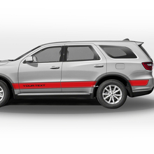 Ensemble d'autocollants vinyle à bandes latérales personnalisées pour Dodge Durango_3