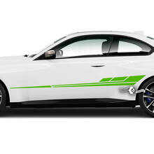 Paire BMW M2 M240 G42 F22 F87 M Performance Moderne Bande Latérale Portes Bande Vinyle Autocollant Autocollant
 2