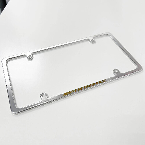 Cadre de plaque d'immatriculation US M Performance Style en aluminium usiné Slimline_1