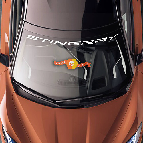 Autocollant vinyle bande pare-brise Stingray pour Chevrolet Corvette C8