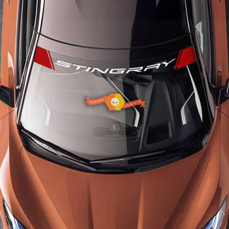 Pare-brise Stingray Chevrolet C8 Corvette Stingray Z06 C8R vinyle rayures décalcomanies 2 couleurs
