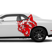 Jeu d’autocollants en vinyle pour aile arrière Wildcat pour Dodge Durango_3
