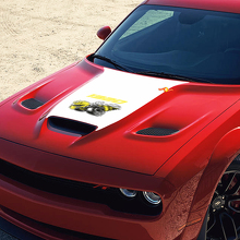 Autocollant vinyle de capot style 1320 Super Bee pour Dodge Challenger_2