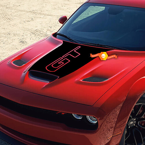 Capot Dodge Challenger 1320 Bee Logo Vinyle Autocollant Hood Graphics
