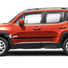 Paire Jeep Renegade Portes Côté Graphique Batted Stripe Vinyl Decal Autocollant Stripe
 2