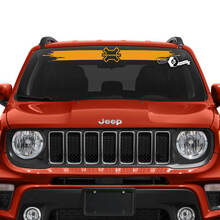 Jeep Renegade pare-brise fenêtre graphique battu détruit vinyle autocollant autocollant
 2