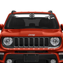Jeep Renegade pare-brise fenêtre graphique battu détruit vinyle autocollant autocollant
 3