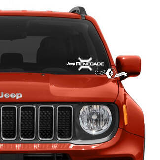 Autocollant de décalcomanie graphique en vinyle Jeep Renegade de fenêtre de pare-brise
 1