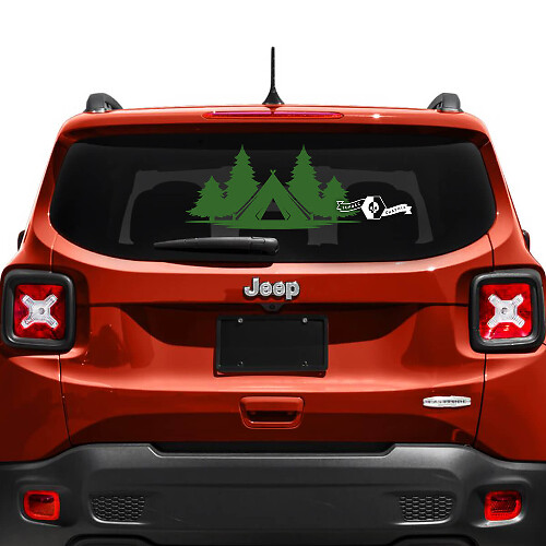 Jeep Renegade pare-brise fenêtre graphique hayon fenêtre USA drapeau battu détruit vinyle autocollant autocollant
