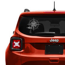 Autocollant vinyle texte personnalisé pour fenêtre de hayon Compass Jeep Renegade 2