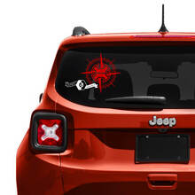 Jeep Renegade Hayon Fenêtre Logo Boussole Vinyle Autocollant Autocollant
 2