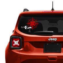 Décalcomanie en vinyle pour logo de boussole de fenêtre arrière de Jeep Renegade
 2