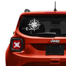 Jeep Renegade Hayon Fenêtre Logo Boussole Vinyle Autocollant Autocollant
 3