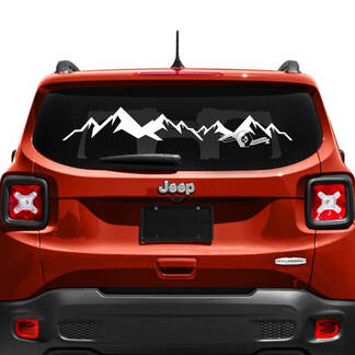 Jeep Renegade Hayon Fenêtre Montagne Vinyle Autocollant Autocollant
