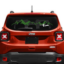 Jeep Renegade Hayon Fenêtre Montagne Vinyle Autocollant Autocollant
 2