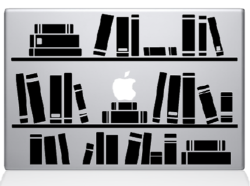 Autocollant de bibliothèque d’étagère pour MacBook
