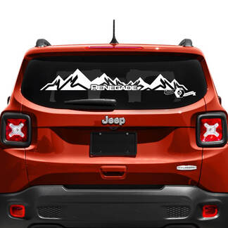 Jeep Renegade Hayon Fenêtre Montagne Logo Vinyle Autocollant Autocollant
