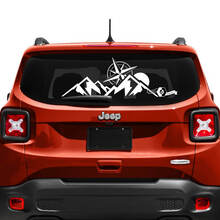 Jeep Renegade Hayon Fenêtre Montagne Boussole Logo Vinyle Autocollant Autocollant
 2