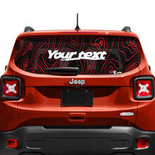 Autocollant vinyle personnalisable carte topographique pour vitre de hayon 2 couleurs pour Jeep Renegade 2