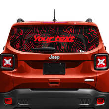 Autocollant vinyle personnalisable carte topographique pour vitre de hayon 2 couleurs pour Jeep Renegade 4