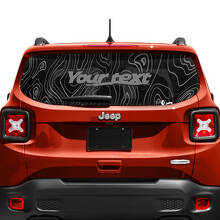 Autocollant vinyle personnalisable carte topographique pour vitre de hayon 2 couleurs pour Jeep Renegade 5
