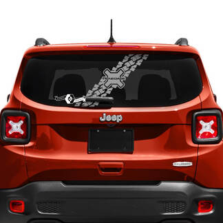 Jeep Renegade Hayon Fenêtre Logo Pneu Piste Vinyle Autocollant Autocollant
