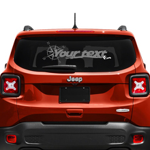 Jeep Renegade Hayon Fenêtre Boussole Pneu Piste Vinyle Autocollant Autocollant
 2