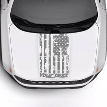 Texte personnalisé Drapeau USA Capot abîmé détruit Logo Bande Autocollant Vinyle pour Jeep Renegade Trailhawk 2