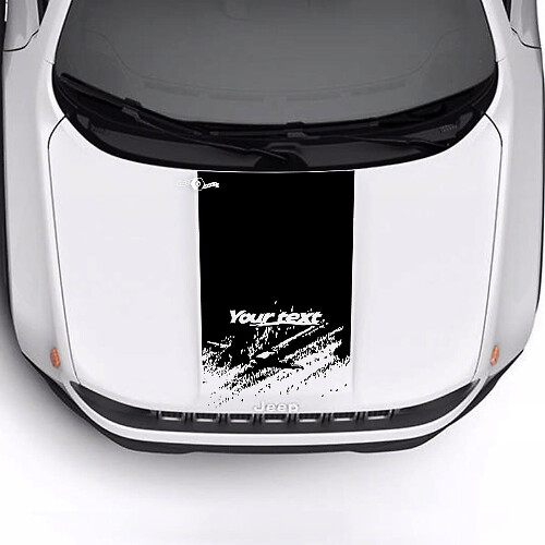 Autocollant Vinyle Bande Logo Capot Personnalisé Endommagé Battu pour Jeep Renegade Trailhawk 1