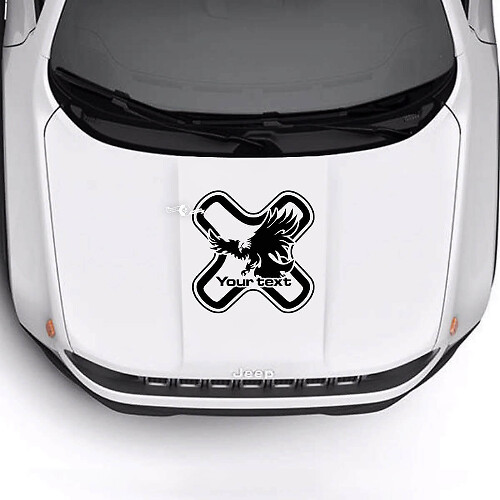 Autocollant vinyle personnalisé Aigle chauve capot 2 pour Jeep Renegade