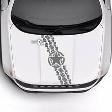 Jeep Renegade Trailhawk Sport Hood Military Star Tire Track Bald Eagle Vinyl Decal Autocollant
 2