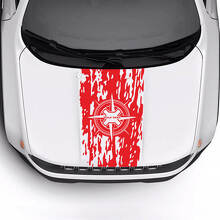 Autocollant vinyle personnalisé boussole drapeau battu détruit capot pour Jeep Renegade Trailhawk 3