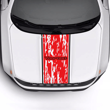 Texte personnalisé bande de finition de capot battue détruite autocollant vinyle 2 couleurs pour Jeep Renegade Trailhawk 3